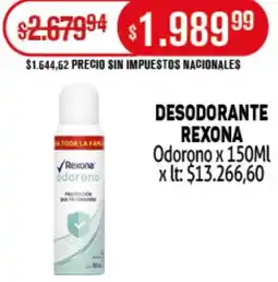 Makro Rexona desodorante odorono oferta