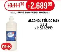 Makro M&K alcohol etílico oferta