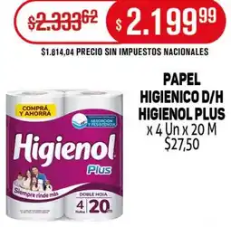 Makro Papel higienico d/h higienol plus oferta