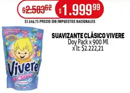Makro Vivere suavizante clásico doy pack oferta