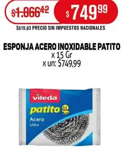 Makro Vileda patito esponja acero inoxidable oferta