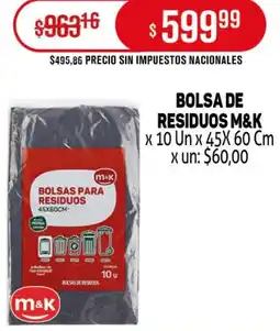 Makro M&K bolsa de residuos oferta