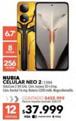 Nexon Nubia celular neo 2 oferta