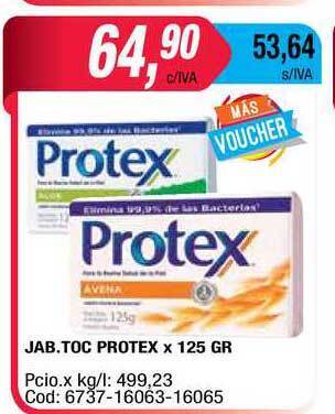 Maxiconsumo Protex Jab. Toc x 125gr oferta