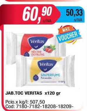 Maxiconsumo Veritas Jab. Toc x 120gr oferta