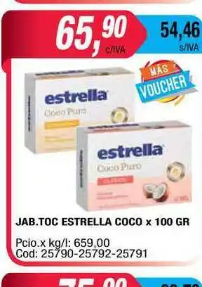Maxiconsumo estrella Jab. Toc Coco x 100gr oferta