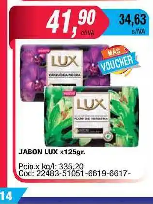 Maxiconsumo Jabon Lux x 125gr oferta