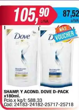 Maxiconsumo Dove Shamp. Y Acond. D-pack x 180ml oferta