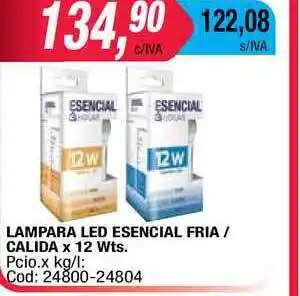 Maxiconsumo Lampara Led Esencial Fria / Calida x 12 Wts. oferta