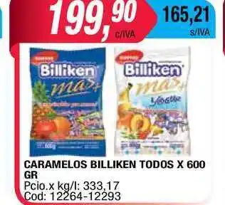 Maxiconsumo Billiken Caramelos Todos X 600gr oferta