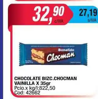 Maxiconsumo Chocolate Bizc. Chocman Vainilla x 35gr oferta