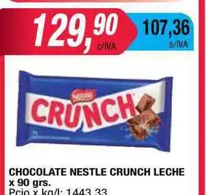Maxiconsumo Crunch Chocolate Nestle Leche x 90grs oferta