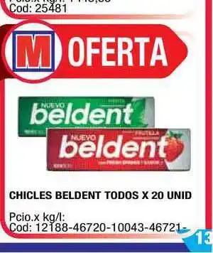 Maxiconsumo Beldent Chicles Todos x 20unid oferta