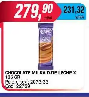 Maxiconsumo Chocolate Milka D. De Leche x 135gr oferta