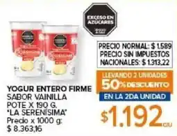 Carrefour La Serenissimag yogur entero firme oferta