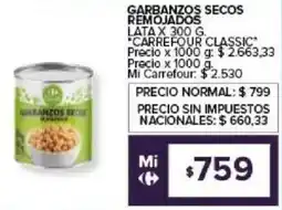 Carrefour Garbanzos secos remojados oferta