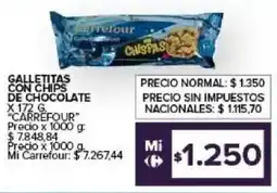 Carrefour Galletitas con chips de chocolate oferta