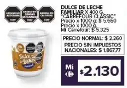 Carrefour Dulce de leche familiar oferta