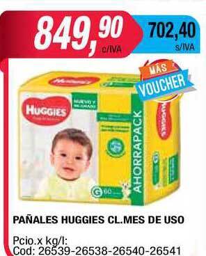 Maxiconsumo Pañales Huggies Cl. Mes De Uso oferta