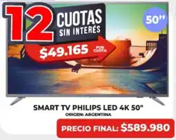 Supermayorista Vital PHILIPS Smart TV LED 4K 50" oferta