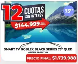 Supermayorista Vital NOBLEX Smart TV Black Series 75" QLED oferta