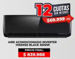 Supermayorista Vital Hisense aire acondicionado inverter black 3500W oferta