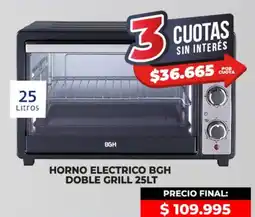 Supermayorista Vital BGH horno electrico doble grill 25 L oferta