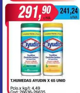 Maxiconsumo Ayudin T.humedas x 65 Unid oferta