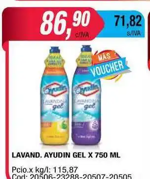 Maxiconsumo Ayudin Lavand. Gel x 750ml oferta