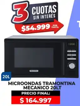 Supermayorista Vital Tramontina microondas mecanico 20L oferta
