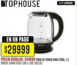 Coto Tophouse pava de vidrio oferta