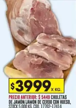 Coto Chuletas de jamón/jamón de cerdo con hueso oferta