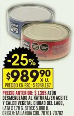 Coto Atún desmenuzado al natural/en aceite y caldo vegetal ciudad del lago oferta