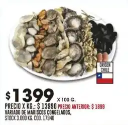 Coto Variado de mariscos congelados oferta