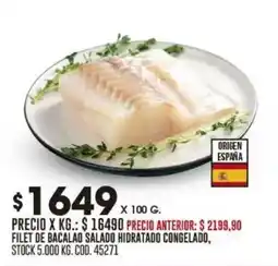 Coto Filet de bacalao salado hidratado congelado oferta