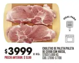 Coto Chuletas de paleta/paleta de cerdo con hueso oferta