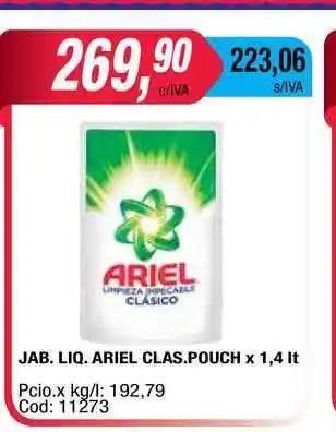 Maxiconsumo Ariel Jab. Liq. Clas.pouch x 1,4lt oferta