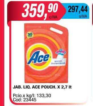 Maxiconsumo Jab. Liq. Ace Pouch. x 2,7lt oferta