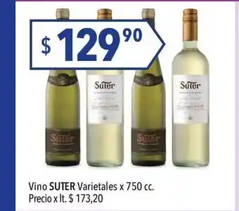 Hergo Suter Vino Varietales X 750cc. oferta