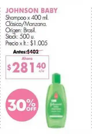 Simplicity Johnson Baby Shampoo 400ml oferta