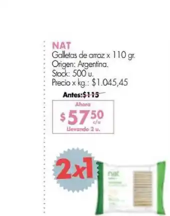 Simplicity Nat Galletas De Arroz x 110gr oferta