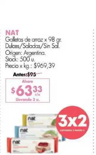 Simplicity Nat Gellatas De Arroz 98gr oferta