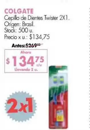Simplicity Colgate Cepillo De Dientes Twister 2 x 1 oferta