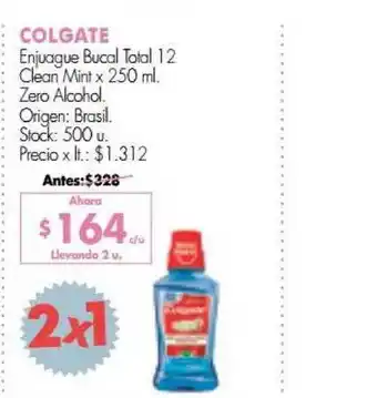 Simplicity Colgate Enjuages Bucal Total 12 Clean Mint 250ml oferta