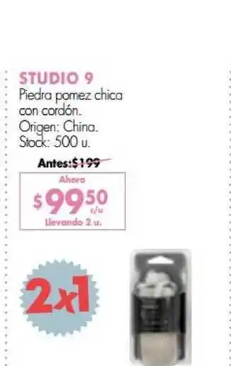 Simplicity Studio 9 Piedra Pomez Chica Con Cordón oferta
