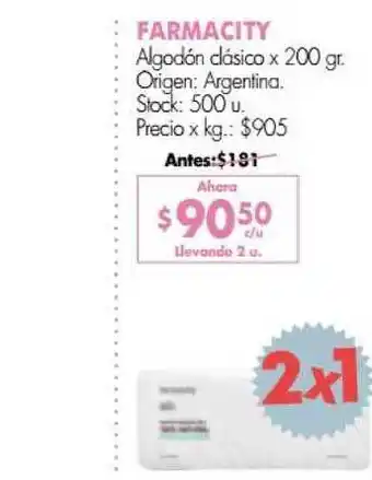Farmacity Algodón Clásico 200gr
