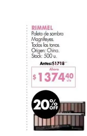 Simplicity Rimmel Paleta De Sombra Mangifeyes oferta