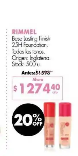 Simplicity Rimmel Base Lasting Finish 25h Foundation oferta