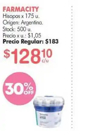 Farmacity Hisopos x 175 u