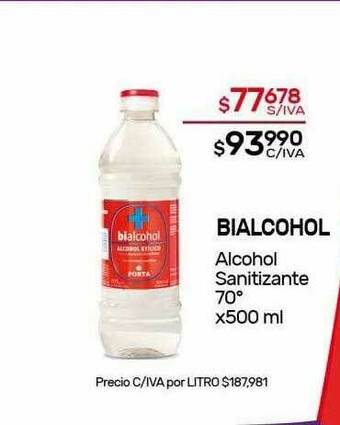 Nini Mayorista Bialcohol Alcohol Sanitizante 70° oferta